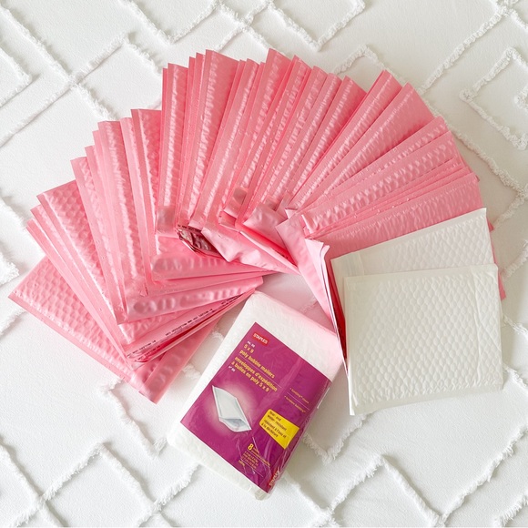 48 barbie pink and white poly bubble envelopes - Picture 1 of 3